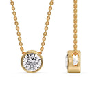 Load image into Gallery viewer, 2-carat-round-bezel-solitaire-diamond-pendant-in-yellow-gold-fdpd10538roangle4-2-00ct-nl-yg.jpg?v=1768372910