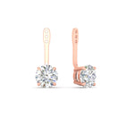 Load image into Gallery viewer, Fancy Color Lab 2 Ct Round Cut Earring Jacket