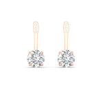 Load image into Gallery viewer, Fancy Color Lab 2 Ct Round Cut Earring Jacket