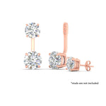 Load image into Gallery viewer, Fancy Color Lab 2 Ct Round Cut Earring Jacket