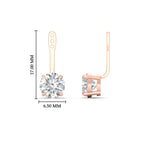 Load image into Gallery viewer, Fancy Color Lab 2 Ct Round Cut Earring Jacket