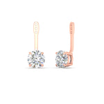 Load image into Gallery viewer, Fancy Color Lab 2 Ct Round Cut Earring Jacket