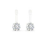 Load image into Gallery viewer, Fancy Color Lab 2 Ct Round Cut Earring Jacket