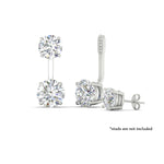 Load image into Gallery viewer, Fancy Color Lab 2 Ct Round Cut Earring Jacket