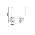 Load image into Gallery viewer, Fancy Color Lab 2 Ct Round Cut Earring Jacket