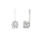 Load image into Gallery viewer, Fancy Color Lab 2 Ct Round Cut Earring Jacket