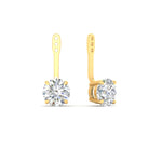 Load image into Gallery viewer, Fancy Color Lab 2 Ct Round Cut Earring Jacket