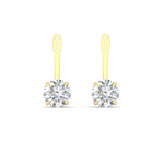 Load image into Gallery viewer, Fancy Color Lab 2 Ct Round Cut Earring Jacket