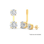 Load image into Gallery viewer, Fancy Color Lab 2 Ct Round Cut Earring Jacket