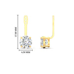 Load image into Gallery viewer, Fancy Color Lab 2 Ct Round Cut Earring Jacket
