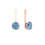 Load image into Gallery viewer, Fancy Color Lab 2 Ct Round Cut Earring Jacket