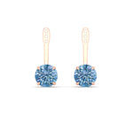 Load image into Gallery viewer, Fancy Color Lab 2 Ct Round Cut Earring Jacket