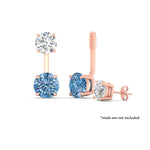 Load image into Gallery viewer, Fancy Color Lab 2 Ct Round Cut Earring Jacket