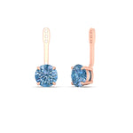 Load image into Gallery viewer, Fancy Color Lab 2 Ct Round Cut Earring Jacket