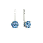 Load image into Gallery viewer, Fancy Color Lab 2 Ct Round Cut Earring Jacket
