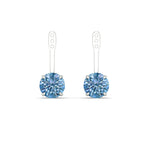 Load image into Gallery viewer, Fancy Color Lab 2 Ct Round Cut Earring Jacket