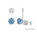 Load image into Gallery viewer, Fancy Color Lab 2 Ct Round Cut Earring Jacket