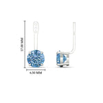 Load image into Gallery viewer, Fancy Color Lab 2 Ct Round Cut Earring Jacket