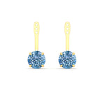 Load image into Gallery viewer, Fancy Color Lab 2 Ct Round Cut Earring Jacket