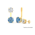 Load image into Gallery viewer, Fancy Color Lab 2 Ct Round Cut Earring Jacket
