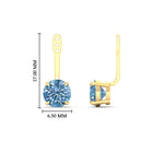 Load image into Gallery viewer, Fancy Color Lab 2 Ct Round Cut Earring Jacket