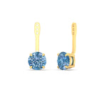 Load image into Gallery viewer, Fancy Color Lab 2 Ct Round Cut Earring Jacket