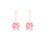 Load image into Gallery viewer, Fancy Color Lab 2 Ct Round Cut Earring Jacket