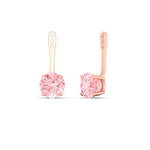 Load image into Gallery viewer, Fancy Color Lab 2 Ct Round Cut Earring Jacket