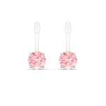 Load image into Gallery viewer, Fancy Color Lab 2 Ct Round Cut Earring Jacket