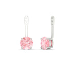 Load image into Gallery viewer, Fancy Color Lab 2 Ct Round Cut Earring Jacket
