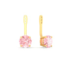 Load image into Gallery viewer, Fancy Color Lab 2 Ct Round Cut Earring Jacket
