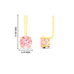 Load image into Gallery viewer, Fancy Color Lab 2 Ct Round Cut Earring Jacket