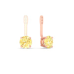 Load image into Gallery viewer, Fancy Color Lab 2 Ct Round Cut Earring Jacket