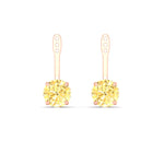 Load image into Gallery viewer, Fancy Color Lab 2 Ct Round Cut Earring Jacket