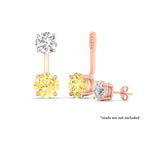 Load image into Gallery viewer, Fancy Color Lab 2 Ct Round Cut Earring Jacket