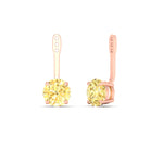 Load image into Gallery viewer, Fancy Color Lab 2 Ct Round Cut Earring Jacket