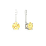 Load image into Gallery viewer, Fancy Color Lab 2 Ct Round Cut Earring Jacket