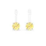 Load image into Gallery viewer, Fancy Color Lab 2 Ct Round Cut Earring Jacket