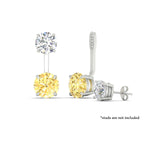 Load image into Gallery viewer, Fancy Color Lab 2 Ct Round Cut Earring Jacket