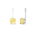 Load image into Gallery viewer, Fancy Color Lab 2 Ct Round Cut Earring Jacket
