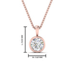 Load image into Gallery viewer, Round Lab Diamond Bezel Solitaire Pendant For Women
