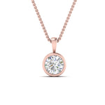Load image into Gallery viewer, Round Lab Diamond Bezel Solitaire Pendant For Women
