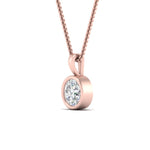 Load image into Gallery viewer, Round Lab Diamond Bezel Solitaire Pendant For Women
