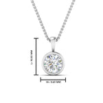 Load image into Gallery viewer, Round Lab Diamond Bezel Solitaire Pendant For Women
