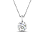 Load image into Gallery viewer, Round Lab Diamond Bezel Solitaire Pendant For Women

