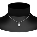 Load image into Gallery viewer, Round Lab Diamond Bezel Solitaire Pendant For Women
