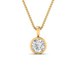 Load image into Gallery viewer, Round Lab Diamond Bezel Solitaire Pendant For Women
