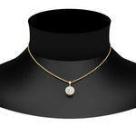 Load image into Gallery viewer, Round Lab Diamond Bezel Solitaire Pendant For Women
