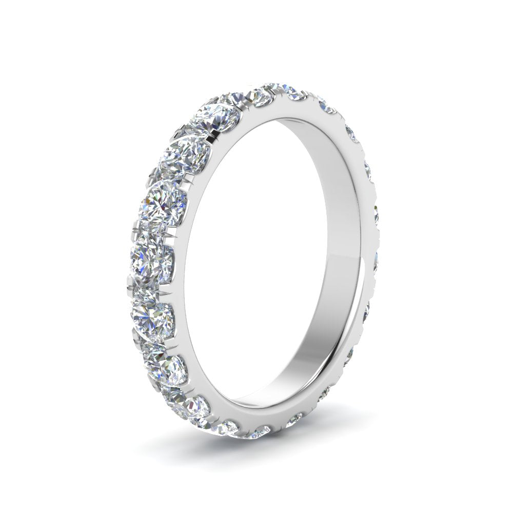 0.25 - 5 Carat Round Cut Lab Grown Eternity Wedding Band For Women 14k Gold