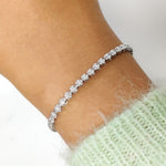 Load image into Gallery viewer, Four Prong Round Lab Diamond Tennis Bracelet
